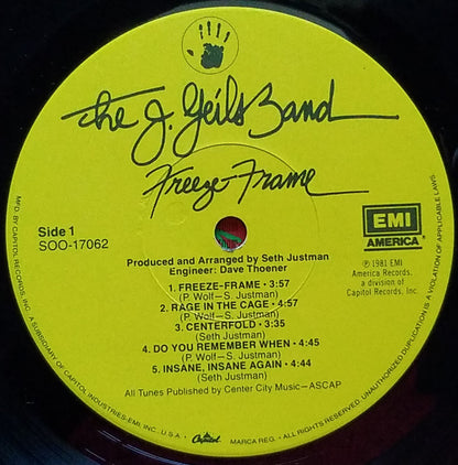 The J. Geils Band : Freeze-Frame (LP, Album, Los)