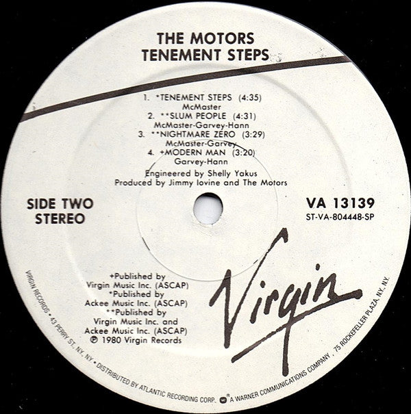The Motors : Tenement Steps (LP, Album, Spe)
