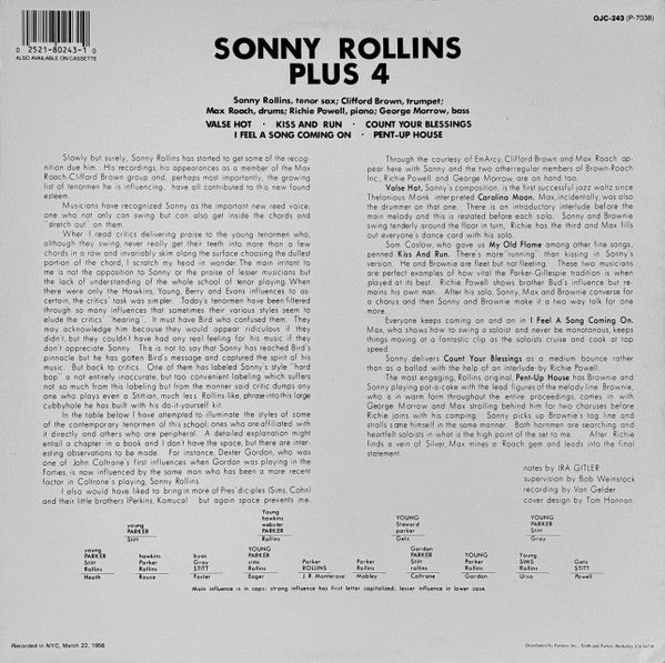 Sonny Rollins : Plus 4 (LP, Album, Mono, RE)