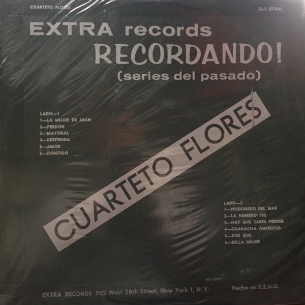 Cuarteto De Pedro Flores : Rembering Recordando (LP)