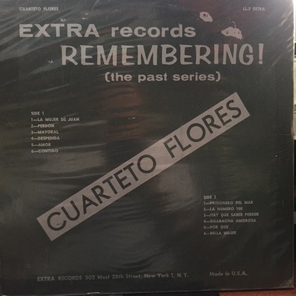 Cuarteto De Pedro Flores : Rembering Recordando (LP)