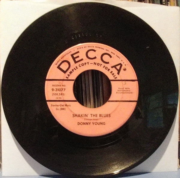 Donny Young : Shakin' The Blues / Miracle Of Love (7", Single, Promo)
