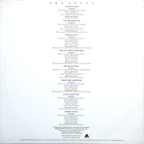 Bob Weir : Heaven Help The Fool (LP, Album, Pit)