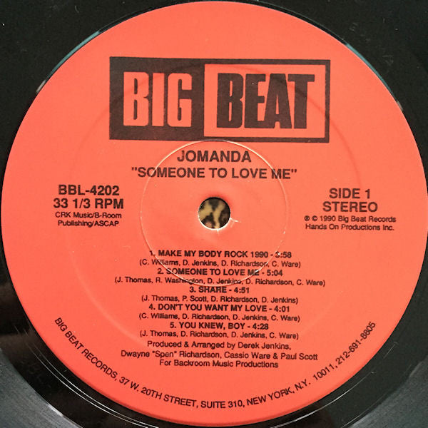 Jomanda : Someone To Love Me (LP, Album)