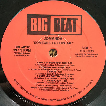 Jomanda : Someone To Love Me (LP, Album)
