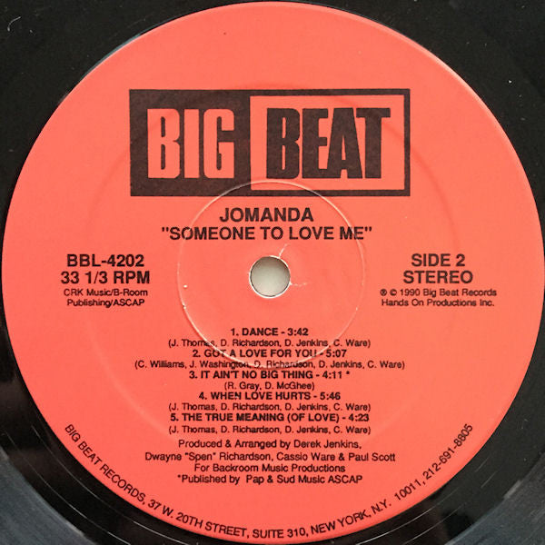 Jomanda : Someone To Love Me (LP, Album)