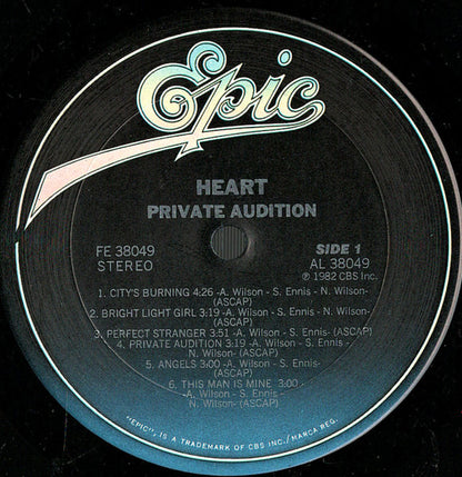 Heart : Private Audition (LP, Album, Car)