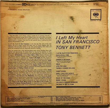 Tony Bennett : I Left My Heart In San Francisco (LP, Album, RP, 360)