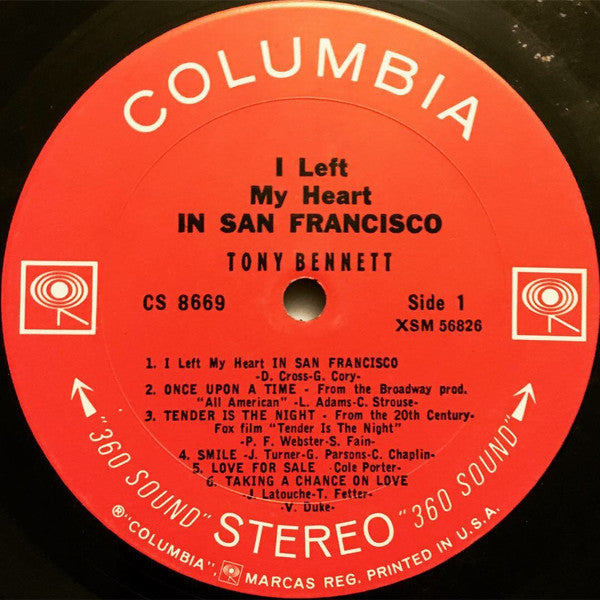Tony Bennett : I Left My Heart In San Francisco (LP, Album, RP, 360)