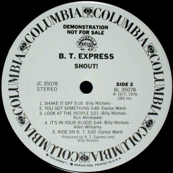 B.T. Express : Shout! (Shout It Out) (LP, Album, Promo)