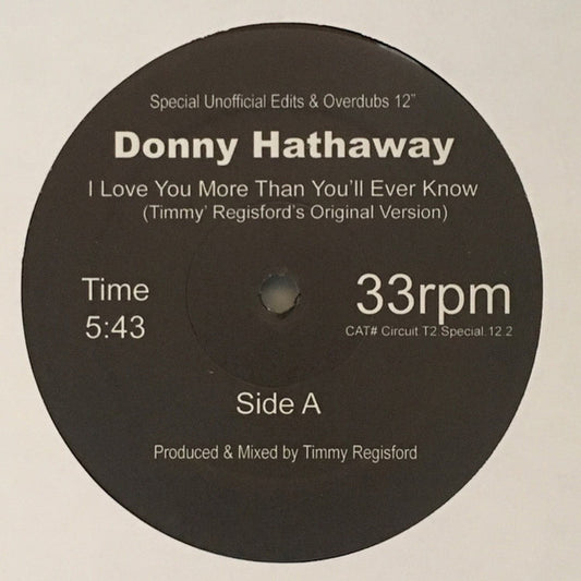 Donny Hathaway : I Love You More Than You'll Ever Know (12", Ltd, Promo, Unofficial)