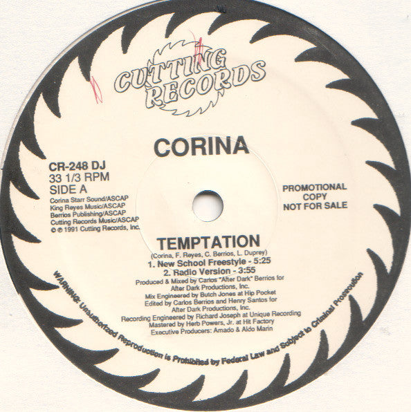 Corina : Temptation (12", Promo)