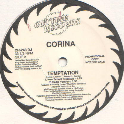 Corina : Temptation (12", Promo)