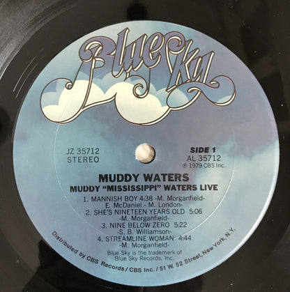 Muddy Waters : Muddy "Mississippi" Waters Live (LP, Album, Pit)