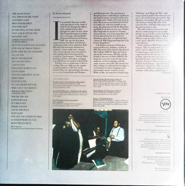 Ella Fitzgerald : The Cole Porter Songbook (2xLP, Album, RE, Gat)