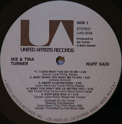 Ike & Tina Turner : 'Nuff Said (LP, Album)