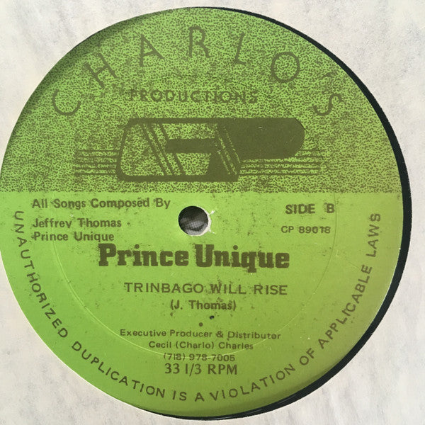 Prince Unique : Trinbago Will Rise (12", Single)