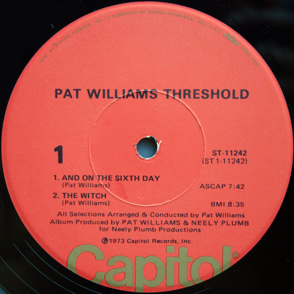 Patrick Williams : Threshold (LP, Album, Los)