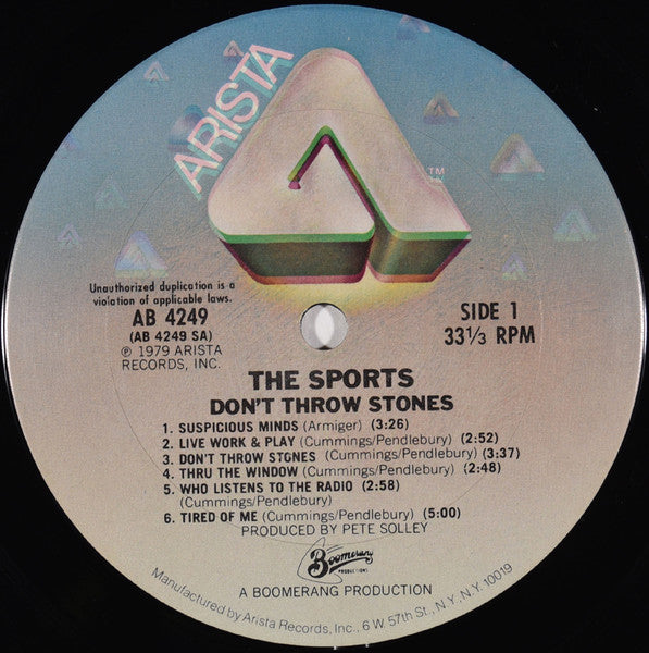 The Sports : Don't Throw Stones (LP, Album, San)
