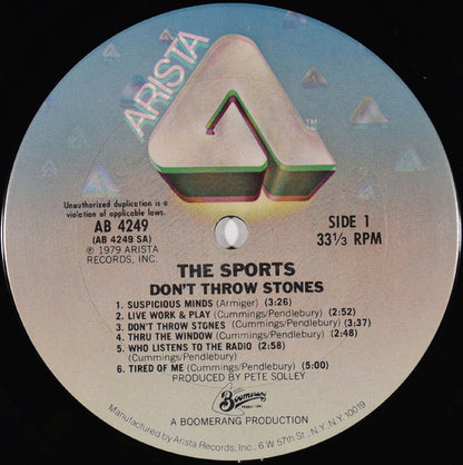 The Sports : Don't Throw Stones (LP, Album, San)