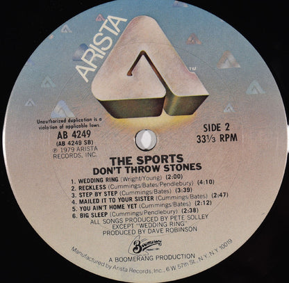 The Sports : Don't Throw Stones (LP, Album, San)