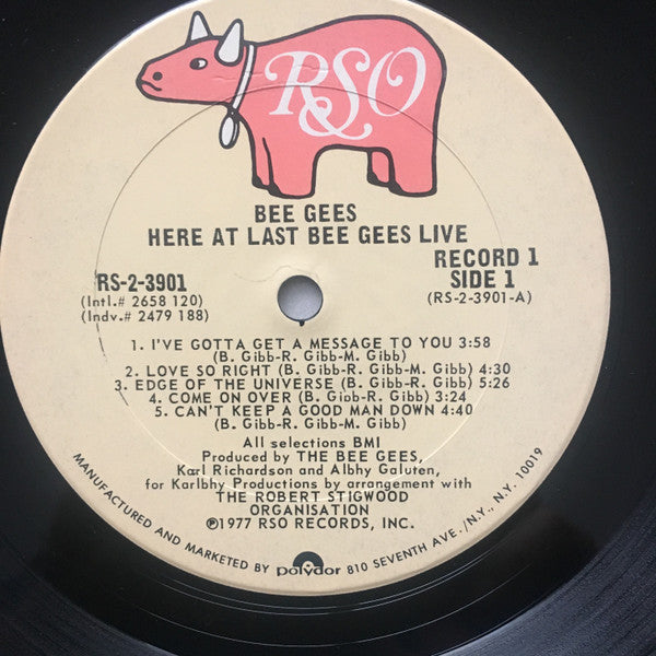 Bee Gees : Here At Last - Live (2xLP, Album, San)