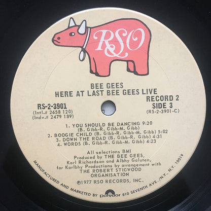 Bee Gees : Here At Last - Live (2xLP, Album, San)