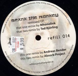 Spank The Monkey (2) : Remixed EP (12", EP)