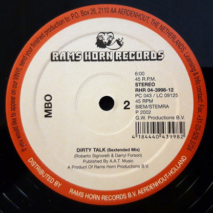 MBO (5) : Dirty Club Talk (12")