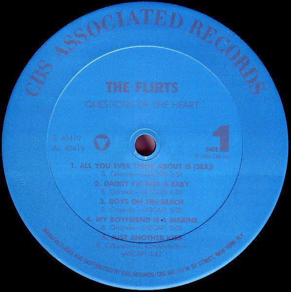 The Flirts : Questions Of The Heart (LP, Album)