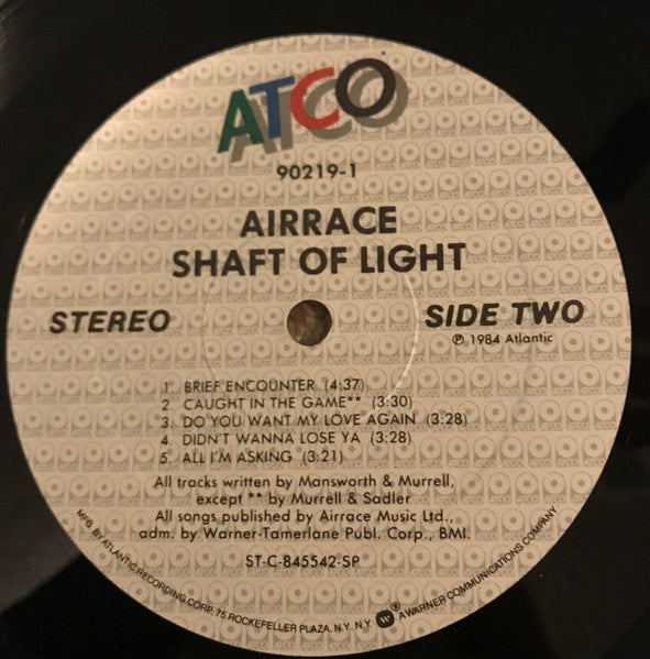 Airrace : Shaft Of Light (LP, Album, Spe)
