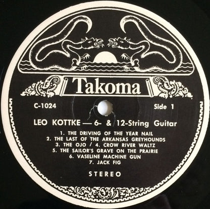 Leo Kottke : 6- And 12-String Guitar (LP, Album, RE)