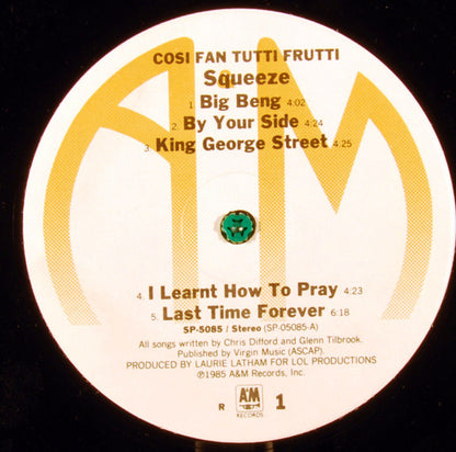 Squeeze (2) : Cosi Fan Tutti Frutti (LP, Album, RCA)