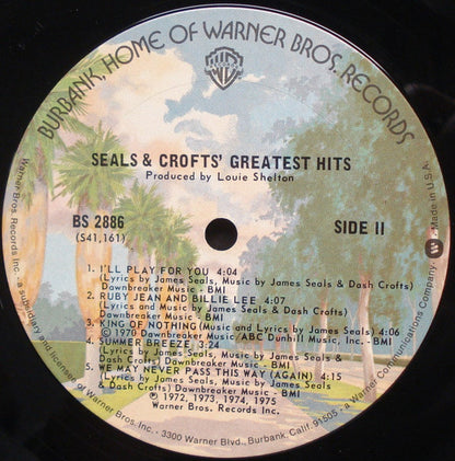 Seals & Crofts : Greatest Hits (LP, Comp, Pit)