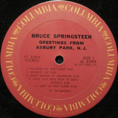 Bruce Springsteen : Greetings From Asbury Park, N.J. (LP, Album, RE)