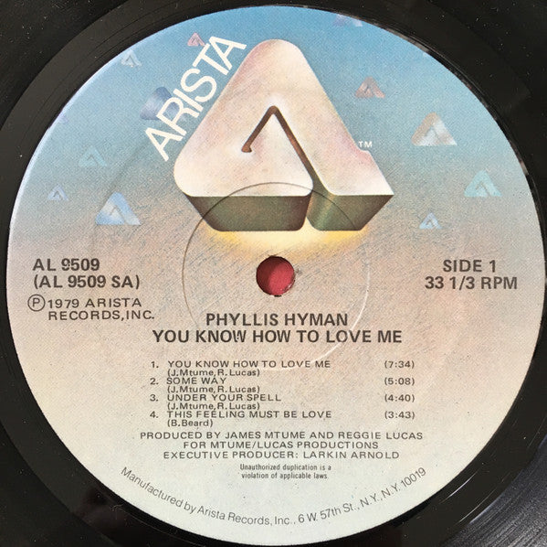 Phyllis Hyman : You Know How To Love Me (LP, Album, Hub)