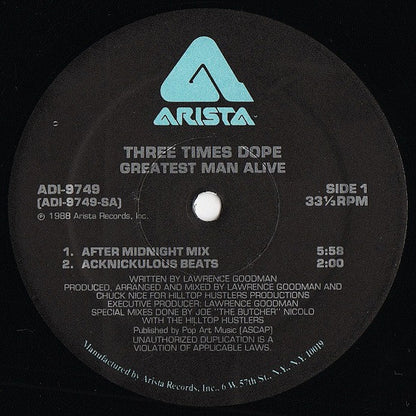 Three Times Dope : Greatest Man Alive (12")