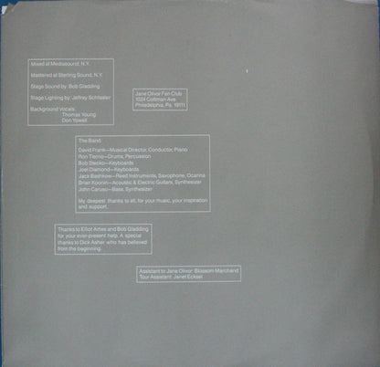 Jane Olivor : In Concert (LP, Album)