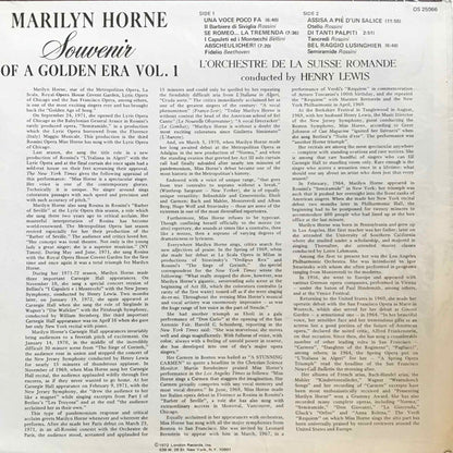Marilyn Horne : Souvenir of a Golden Era Vol. 1 (LP, Album)