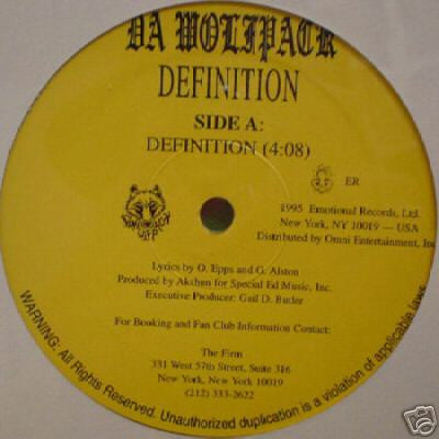 Da Wolfpack : Definition / Attack Of Da Wolfpack (12")