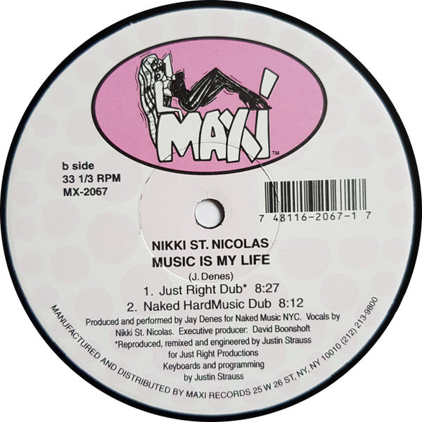 Nikki St. Nicholas : Music Is My Life (12")