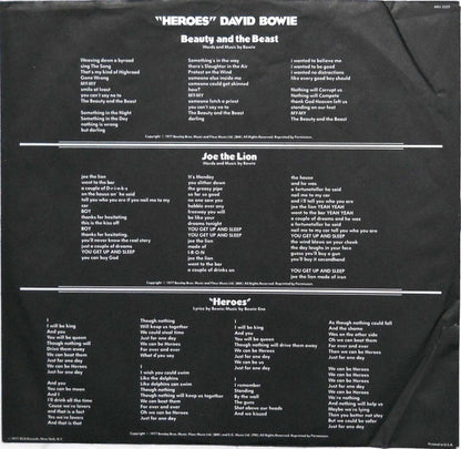 David Bowie : "Heroes" (LP, Album, Bes)