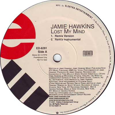 Jamie Hawkins : Lost My Mind (12", Promo)