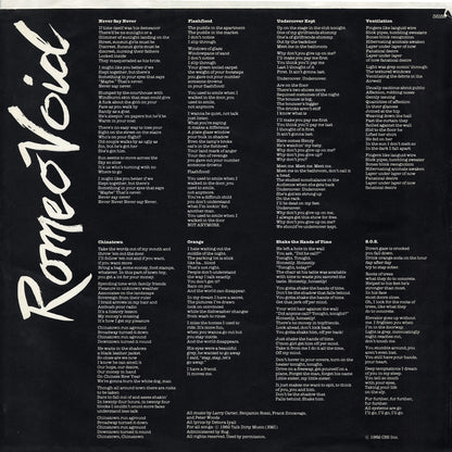 Romeo Void : Benefactor (LP, Album, Ter)