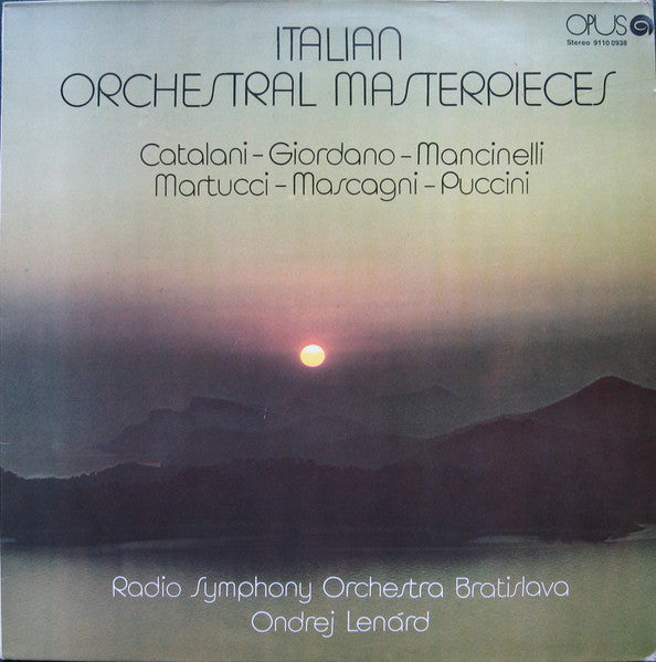 Slovak Radio Symphony Orchestra, Ondrej Lenárd : Italian Orchestral Masterpieces (LP)