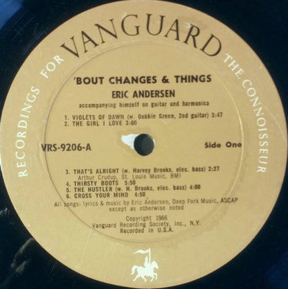 Eric Andersen (2) : 'Bout Changes & Things (LP, Album, Mono)