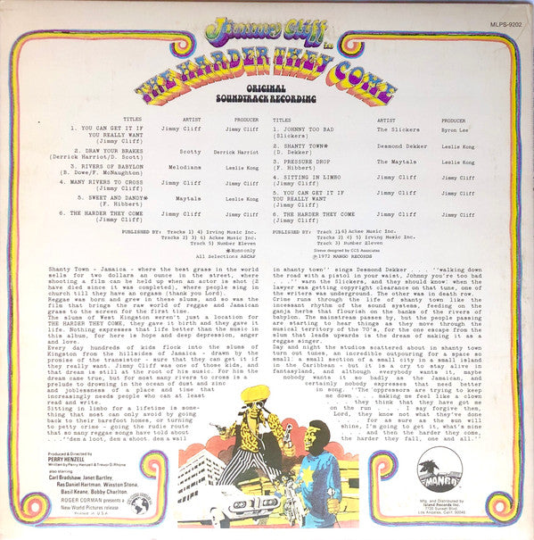 Various : The Harder They Come (LP, Comp, RE, Pit)