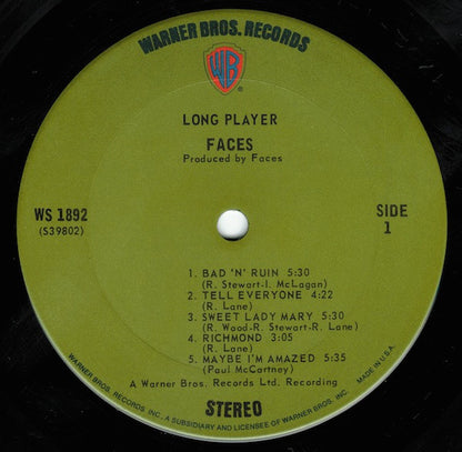 Faces (3) : Long Player (LP, Album, Ter)