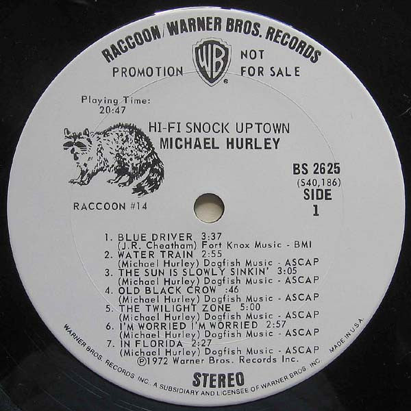 Michael Hurley : Hi Fi Snock Uptown (LP, Album, Promo)