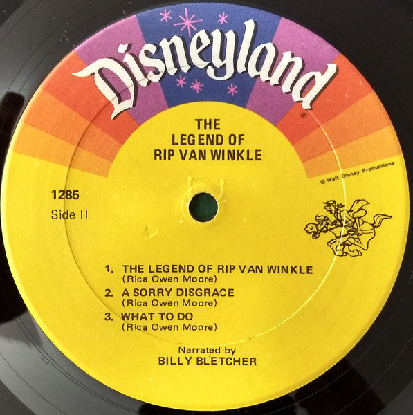 Billy Bletcher : Walt Disney's The Legend Of Sleepy Hollow And Rip Van Winkle (LP, Album, RE, RP)